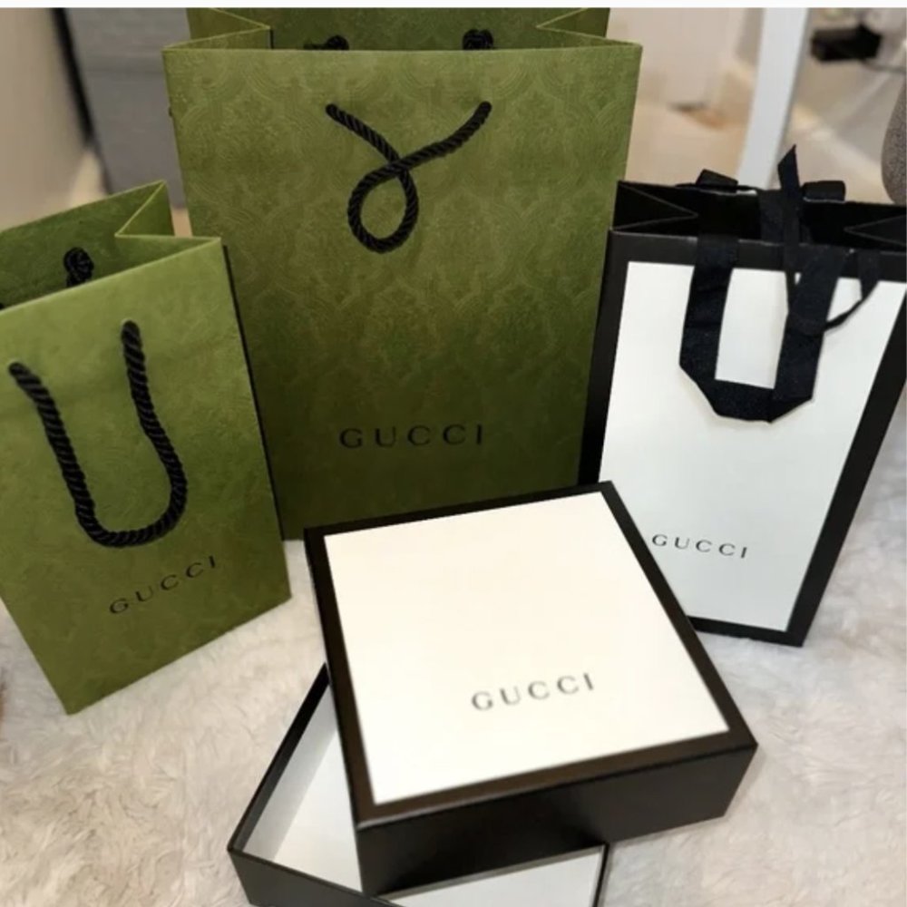 Gucci Balenci Dior Chanel Valentino Louis Versace dusters & bags! Boxes!